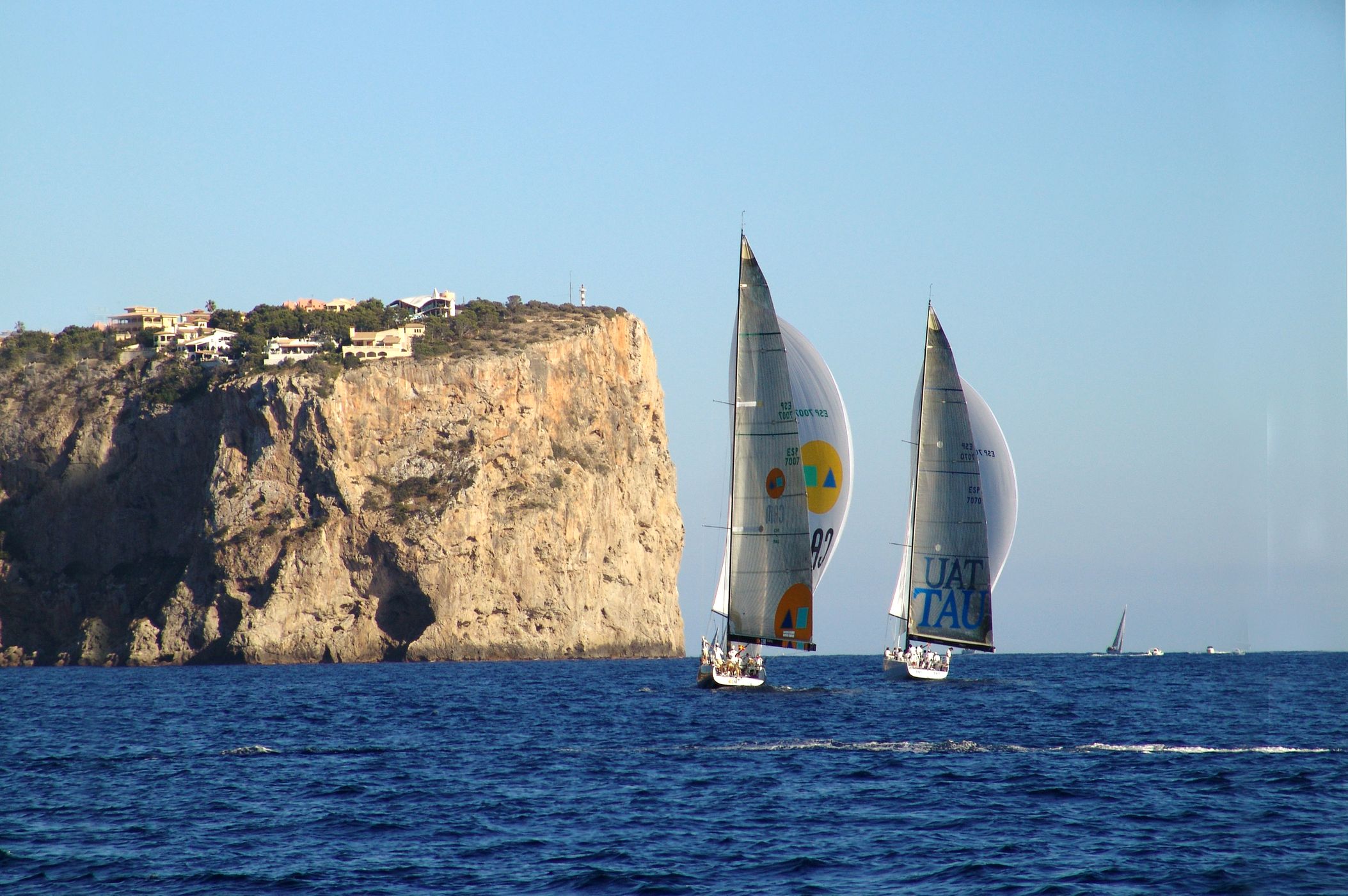Boats near Cap de Mola, Spain