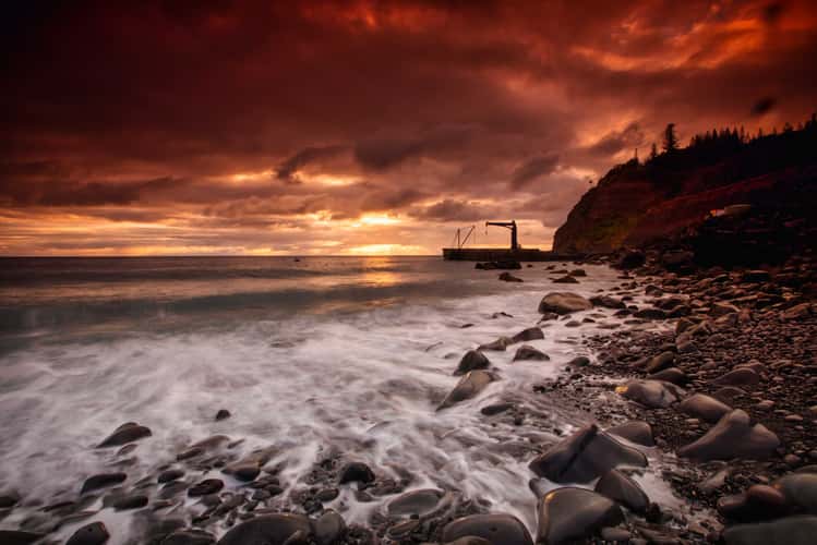 Cascade Pier Sunrise Cascade Bay, Norfolk Island