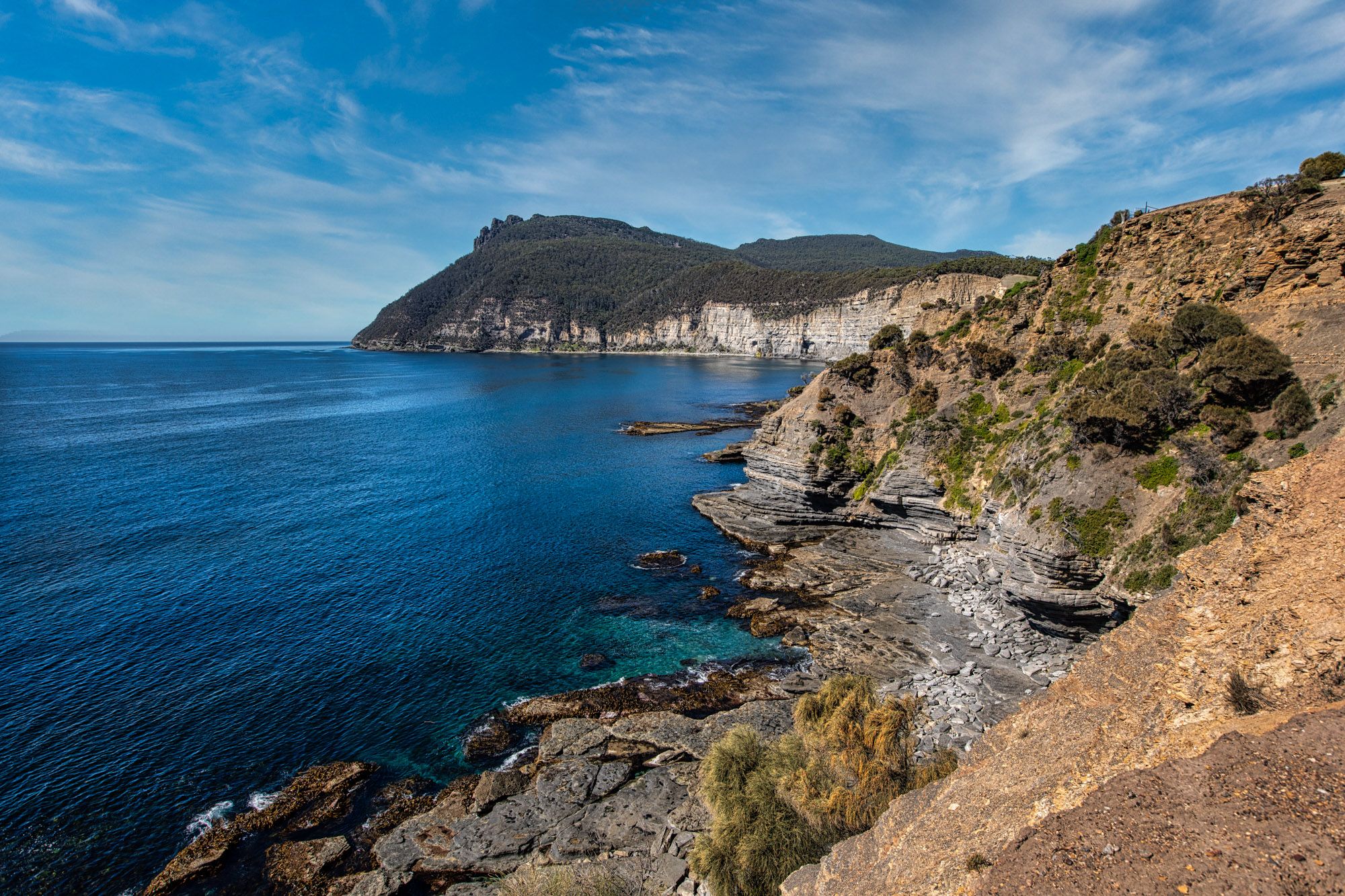 Fossil Cliffs on Maria Island, Tasmania, Australia