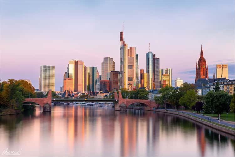 View from “Deutschherrenbridge“, Frankfurt am Main