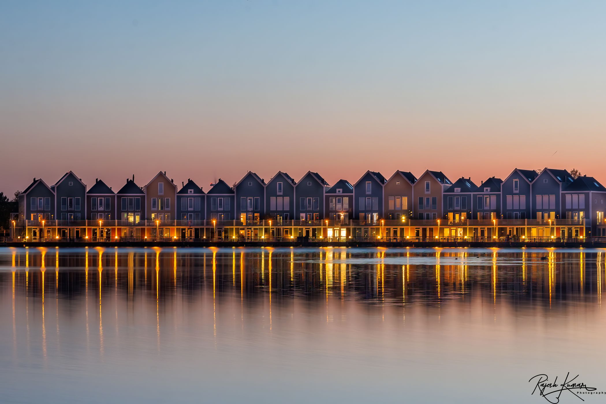 Houten rainbow houses, Netherlands