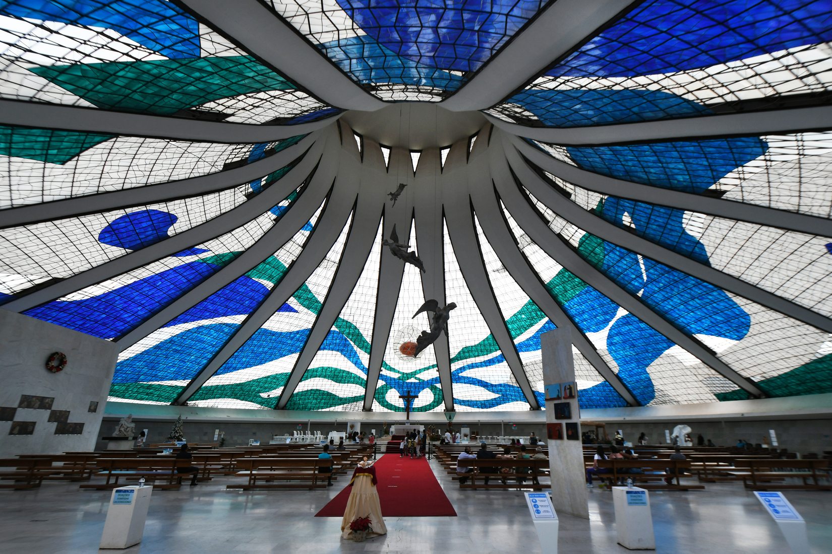 Interior of Brasilia Cathedral, Brazil