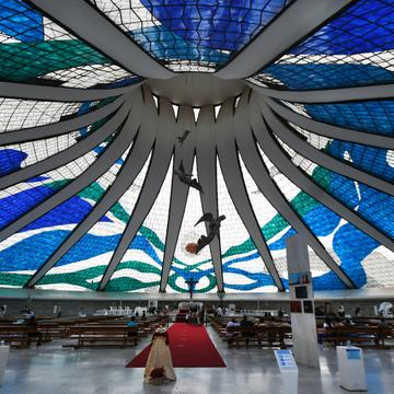 Interior of Brasilia Cathedral, Brazil