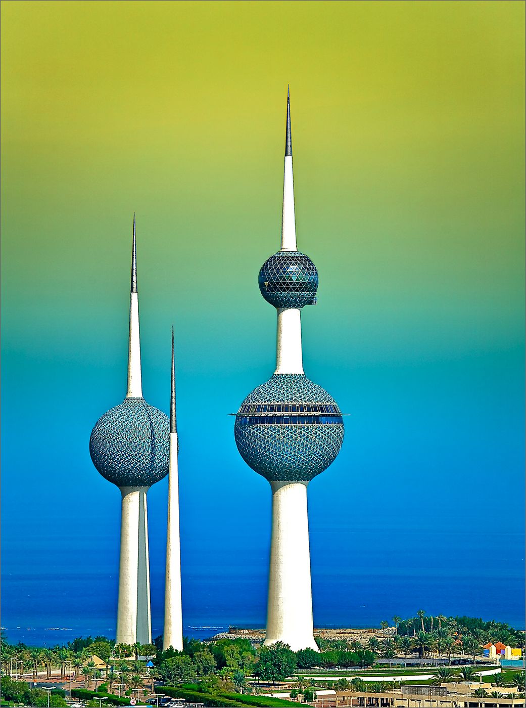 Kuwait towers beach jetty, Kuwait