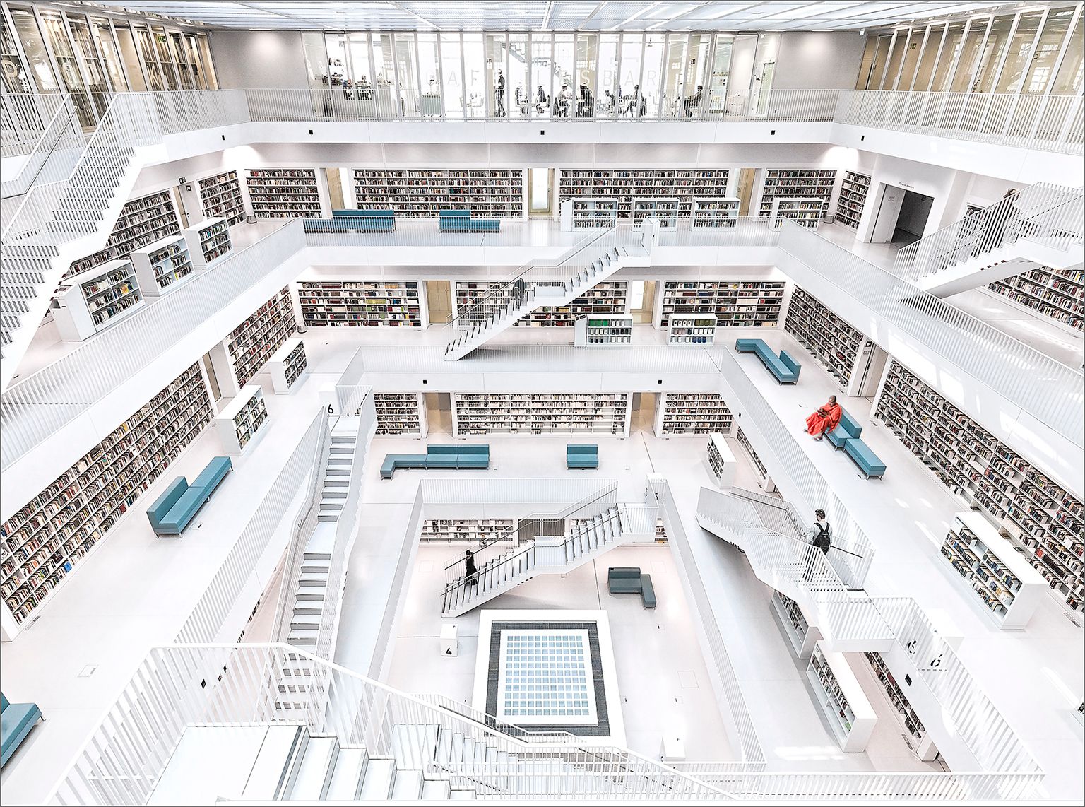 Inside City Library, Stuttgart, Germany