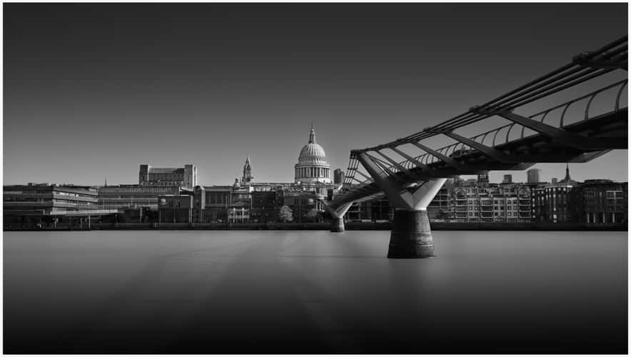 Millennium Bridge and St. Pauls, London