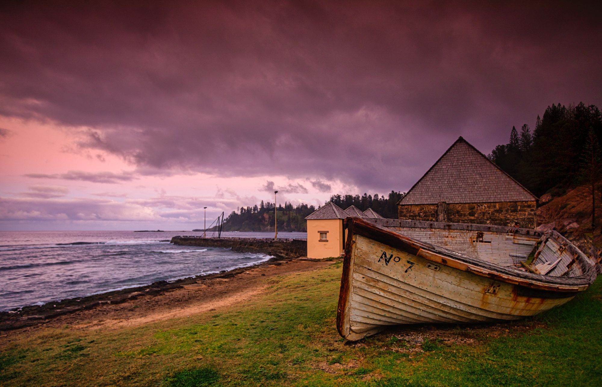 Old Boat sunrise Kingston, Norfolk Island, Norfolk Island