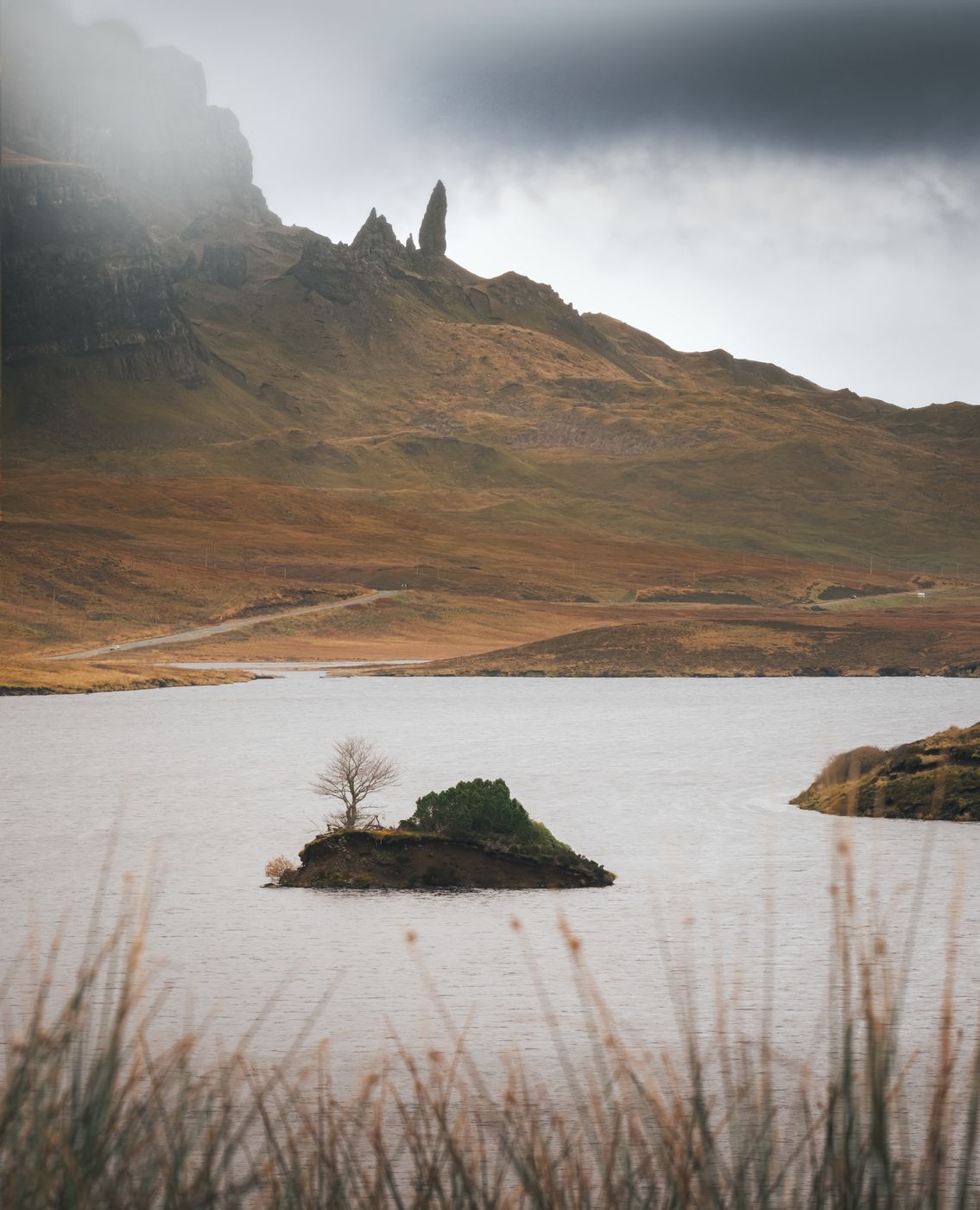 Old Man of Storr From Loch Fada, United Kingdom