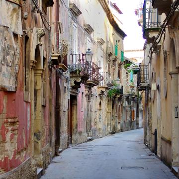 Old Street at Syracuse, Italy
