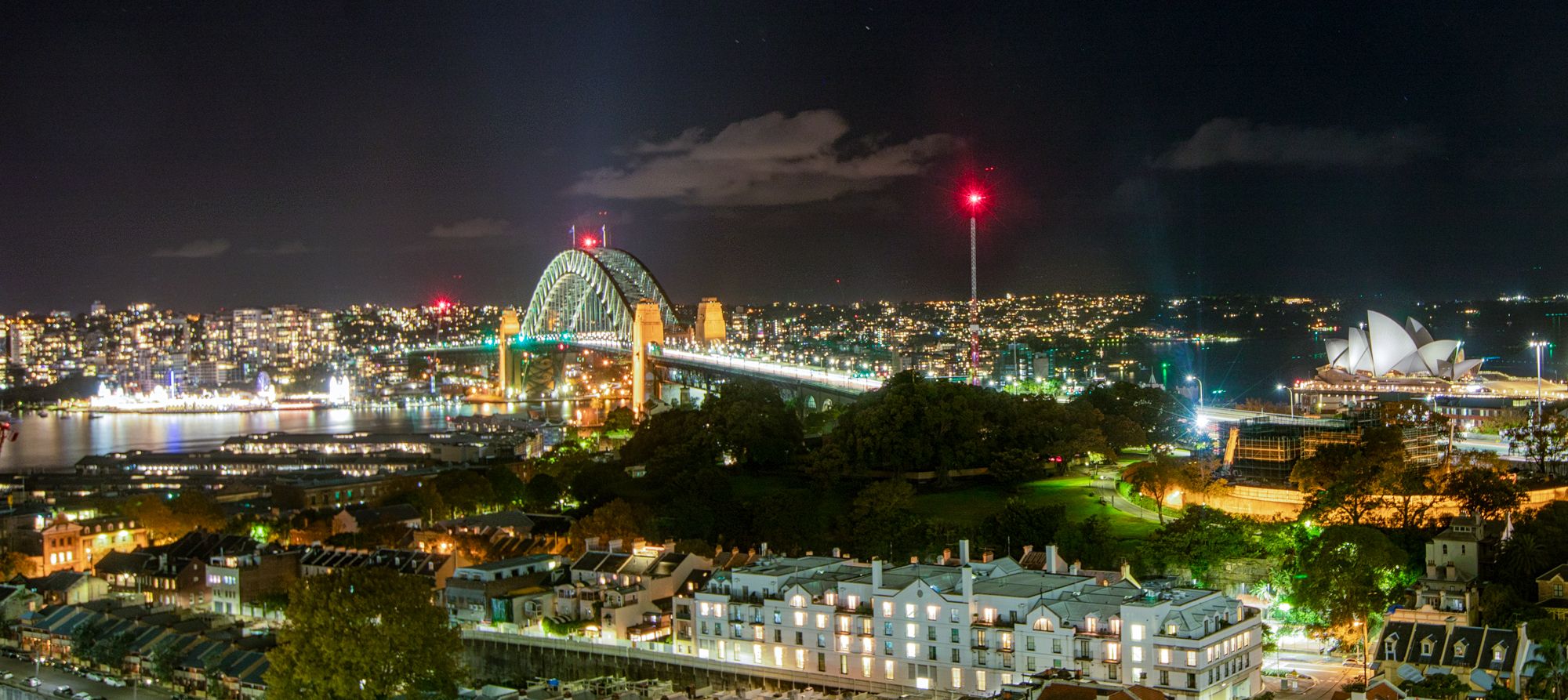 Opera House & Harbour Bridge at night, Sydney, Australia