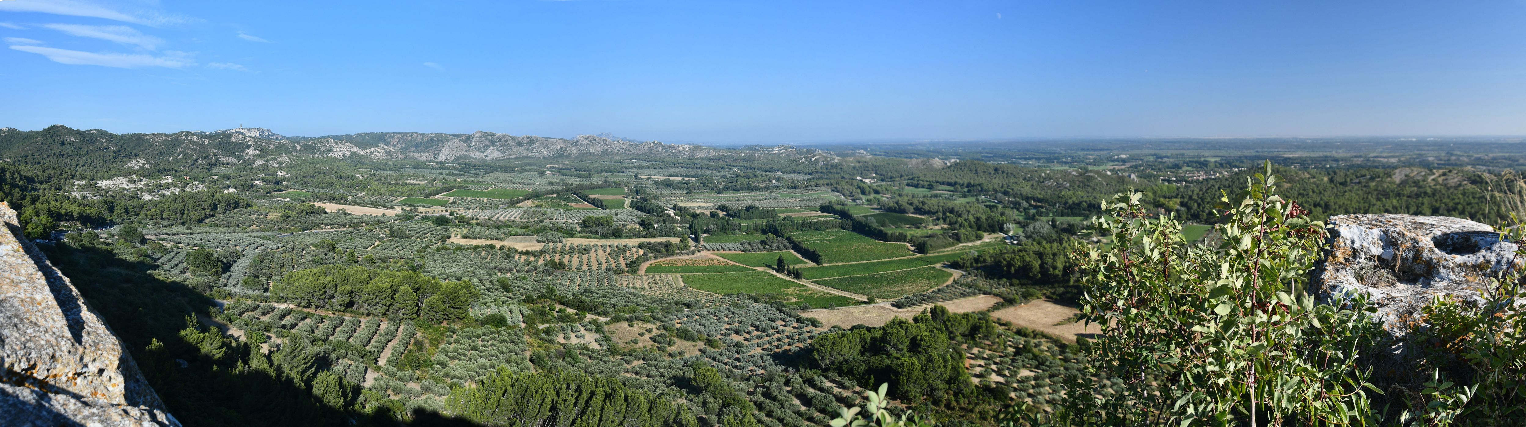 Panorama from Baux de Provence, France