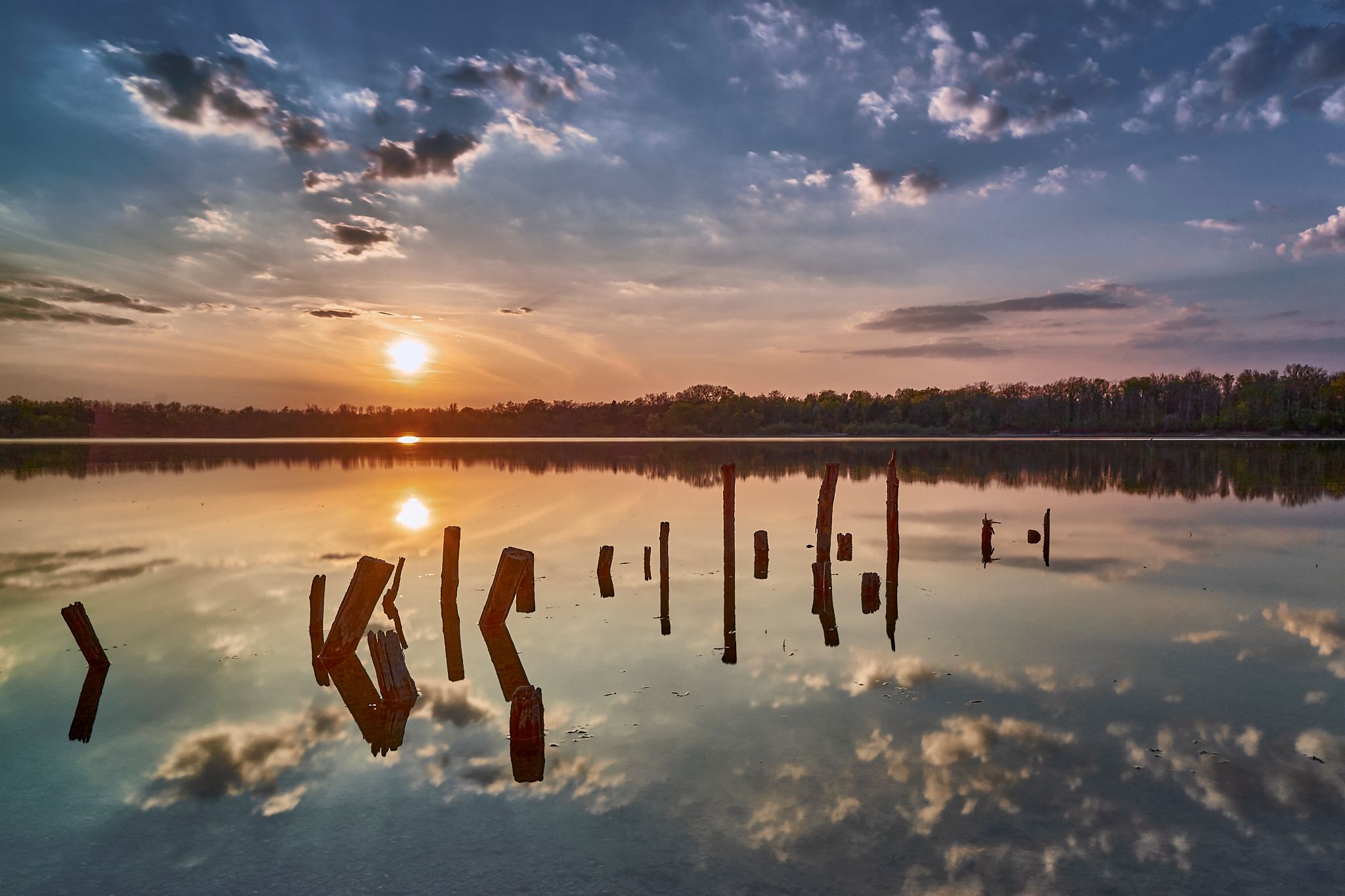 Platform at the Fermasee, Germany
