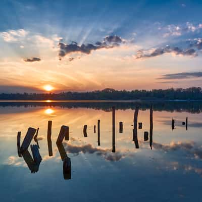 Platform at the Fermasee, Germany