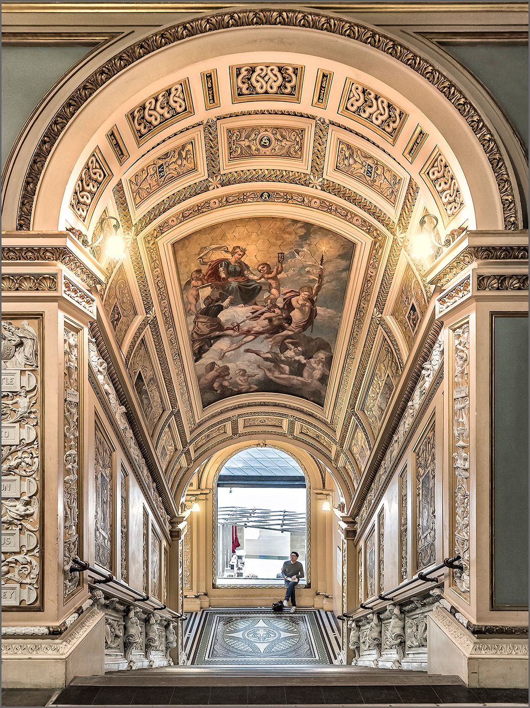 Reflection in Victoria & Albert Museum, London, United Kingdom