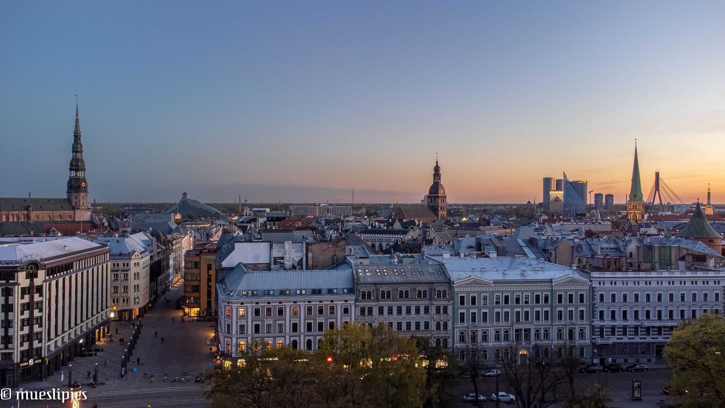 Riga from a drone, Latvia