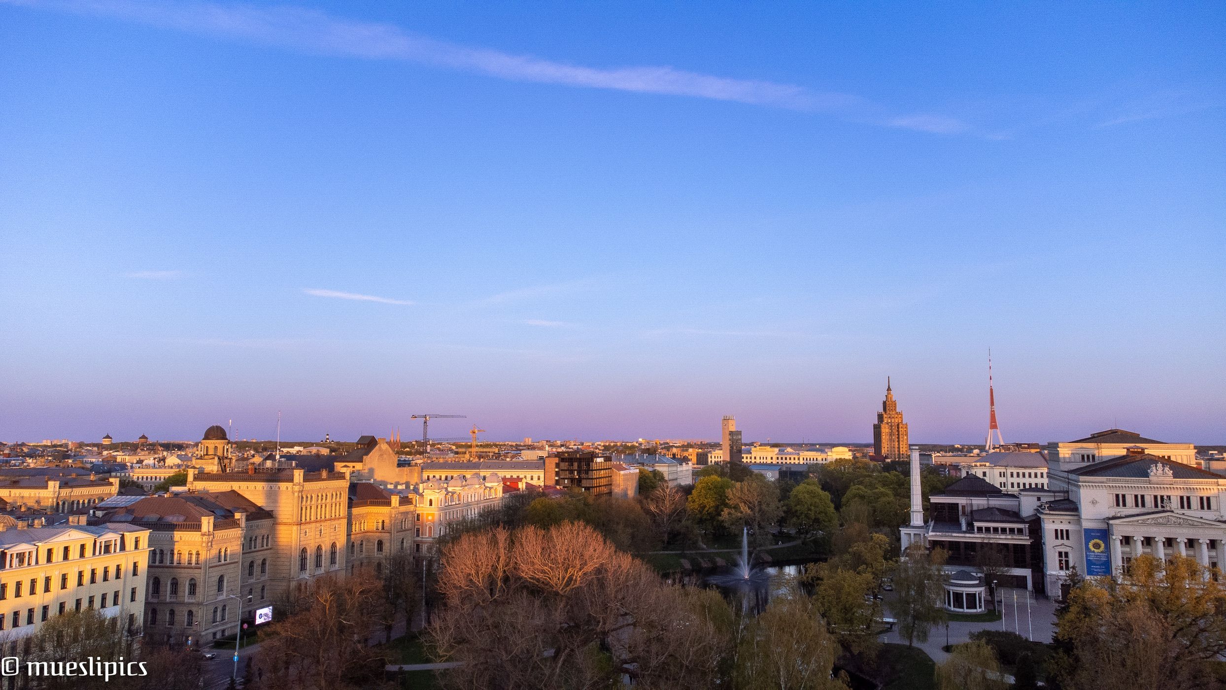 Riga from a drone, Latvia