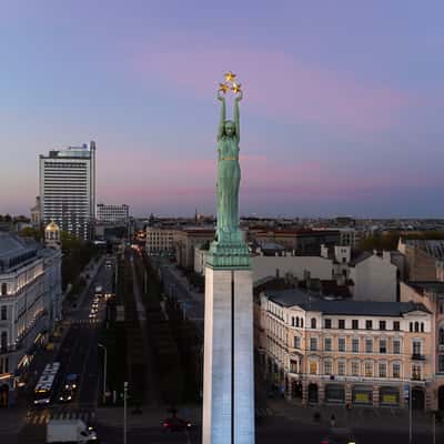 Riga from a drone, Latvia