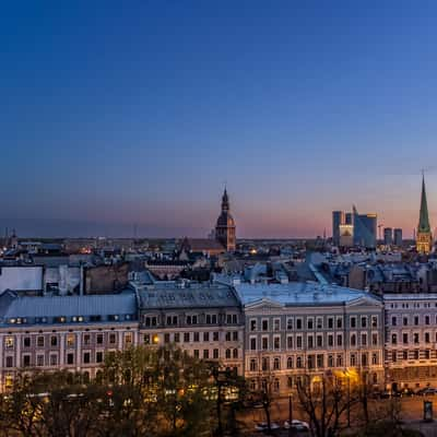 Riga from a drone, Latvia