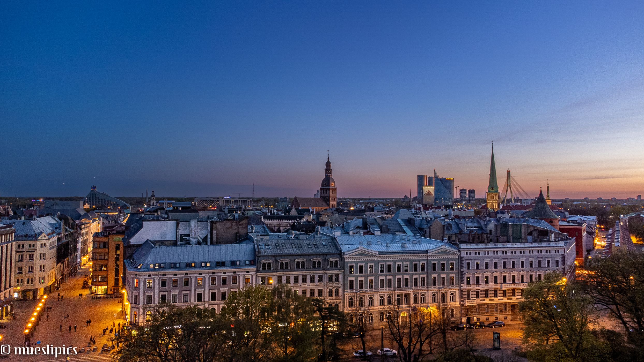 Riga from a drone, Latvia