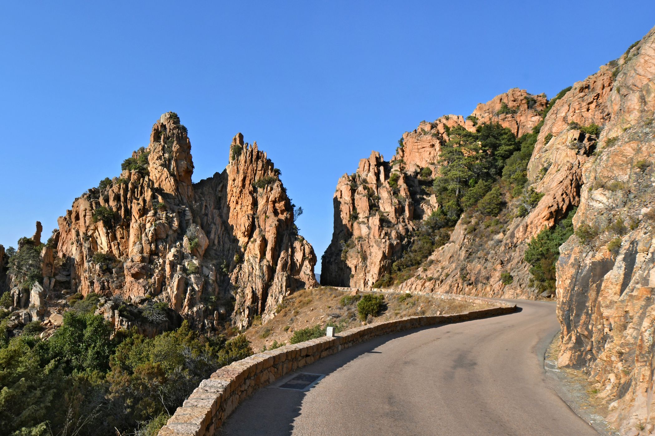 Road at Calaque de Piana, France