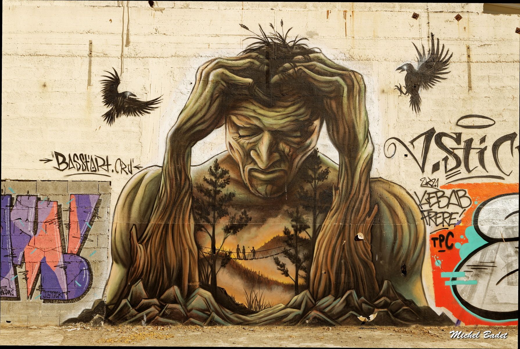Street art at the Lorient submarine base, France