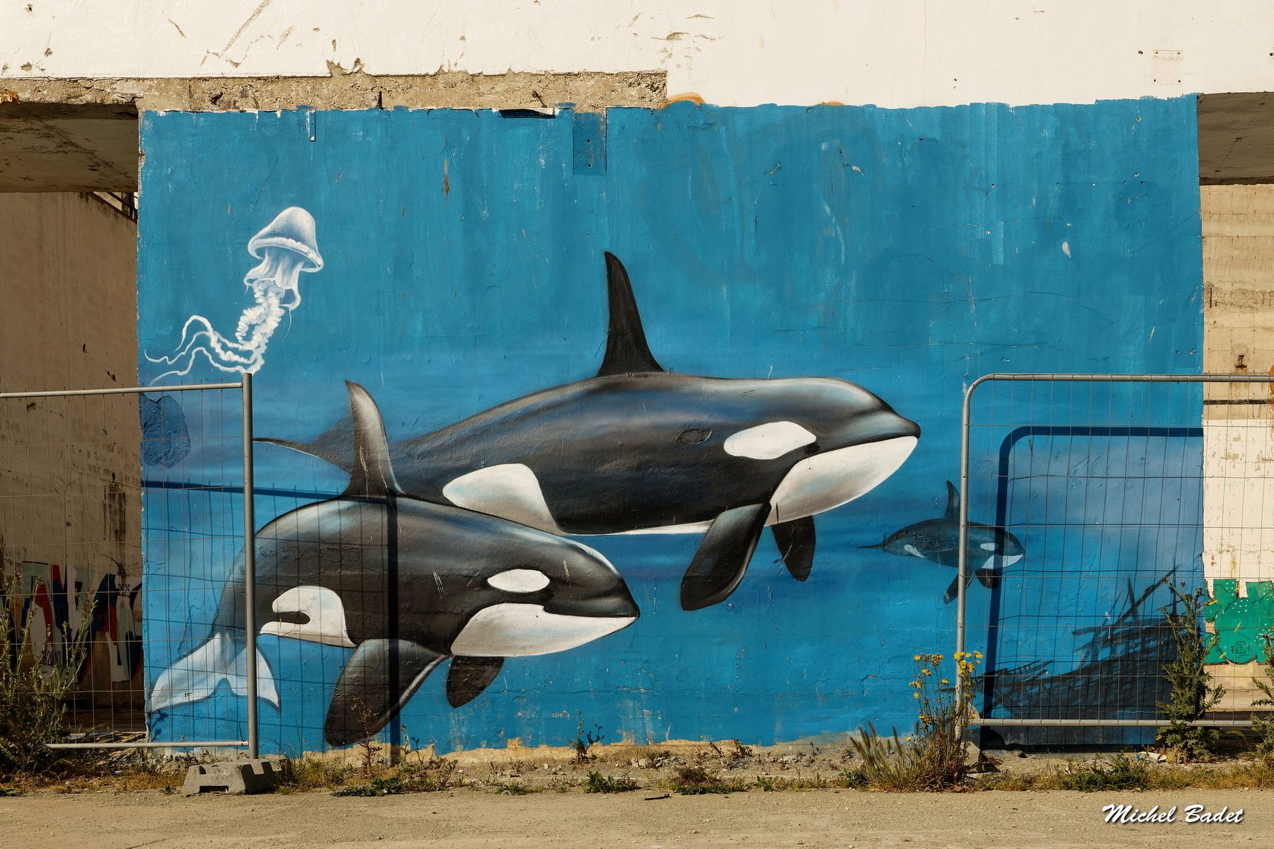 Street art at the Lorient submarine base, France