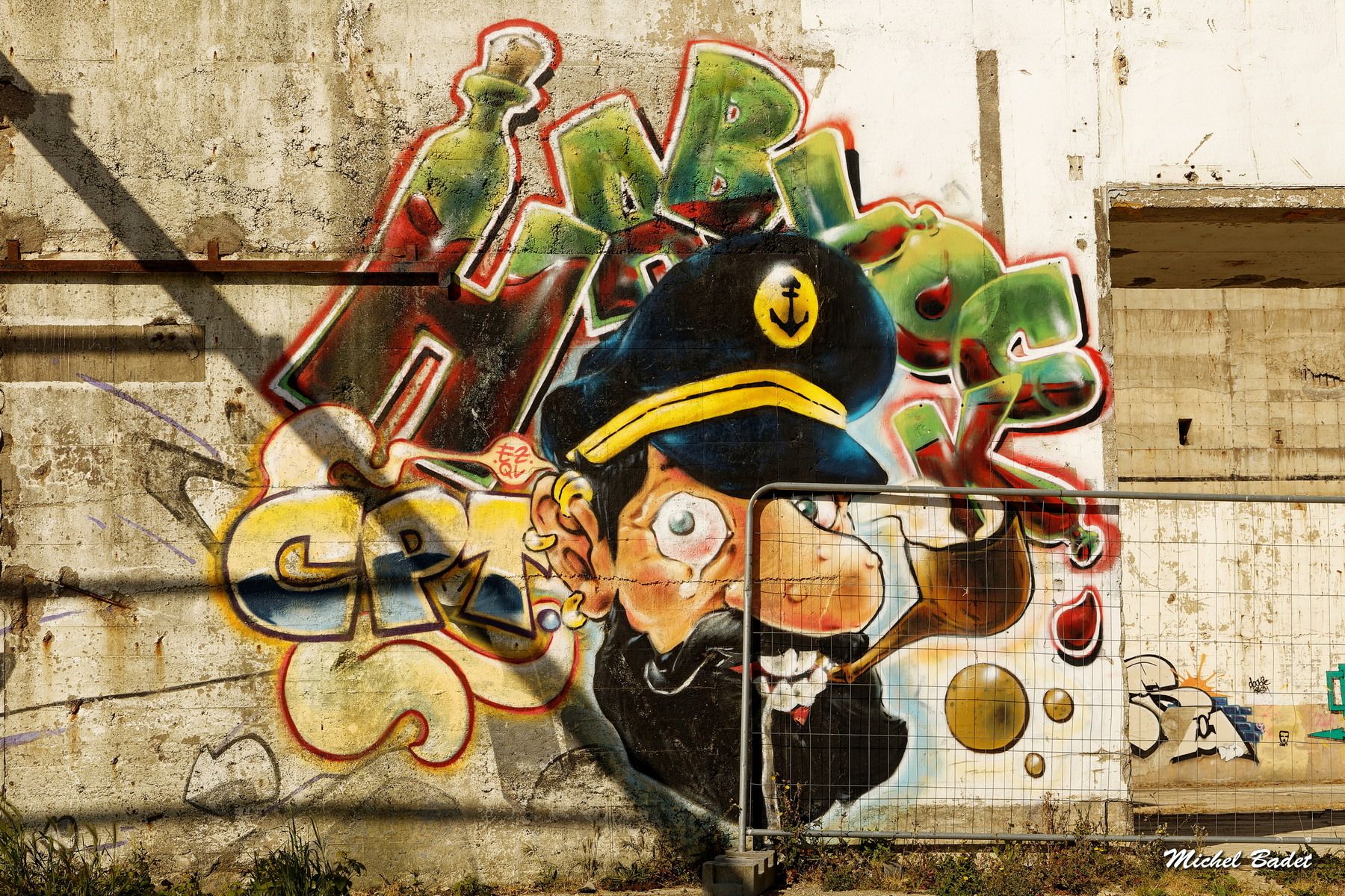 Street art at the Lorient submarine base, France