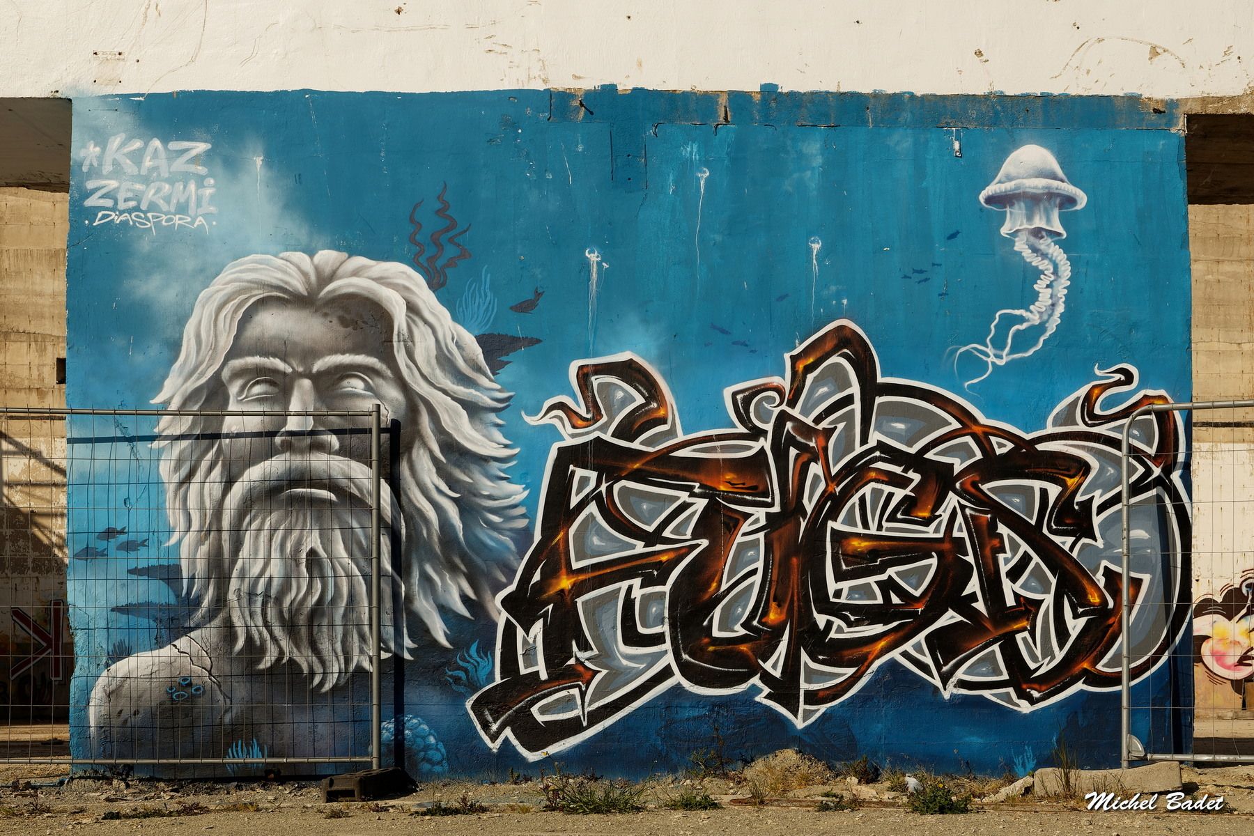 Street art at the Lorient submarine base, France