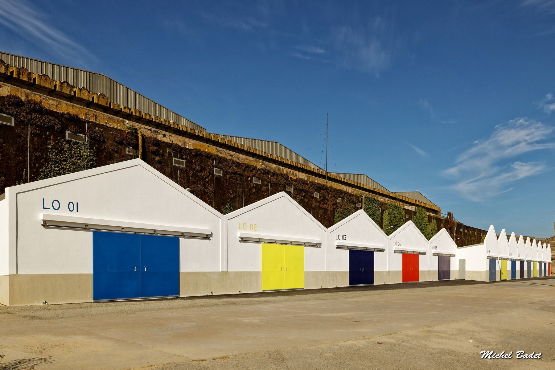 The garages of the Lorient submarine base, France