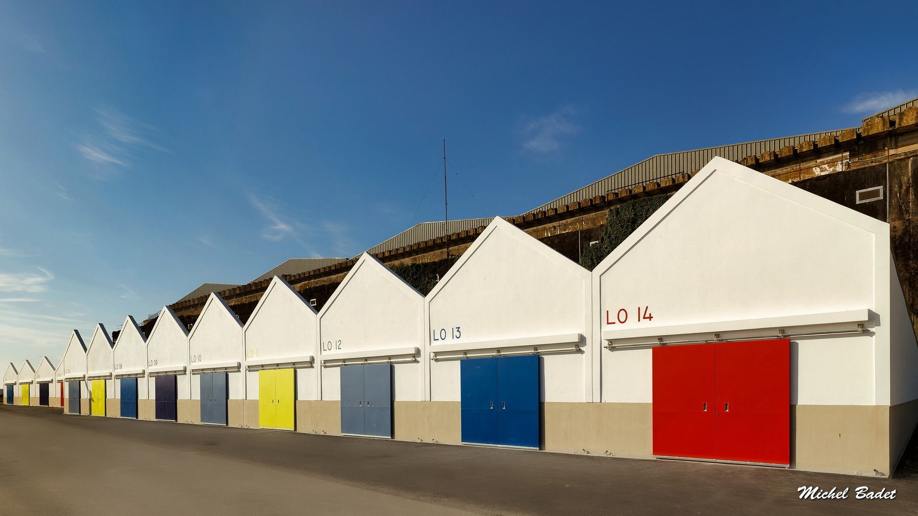 The garages of the Lorient submarine base, France