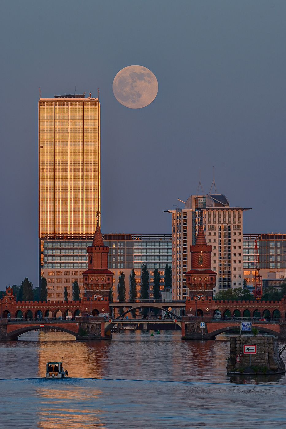 View of Oberbaum Bridge, Berlin, Germany