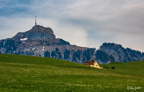 View to Hoher Kasten und St. Martin Church