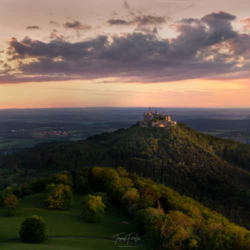 The view on Hohenzollern Castle from Zellerhorn Gipfel