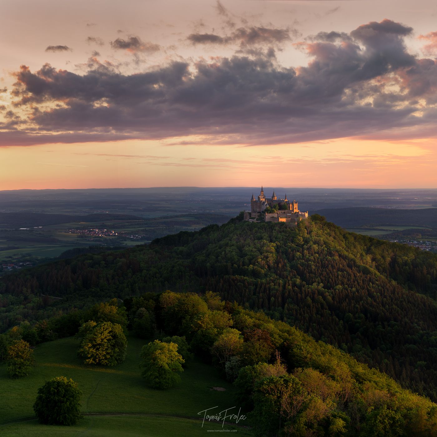 The view on Hohenzollern Castle from Zellerhorn Gipfel, Germany
