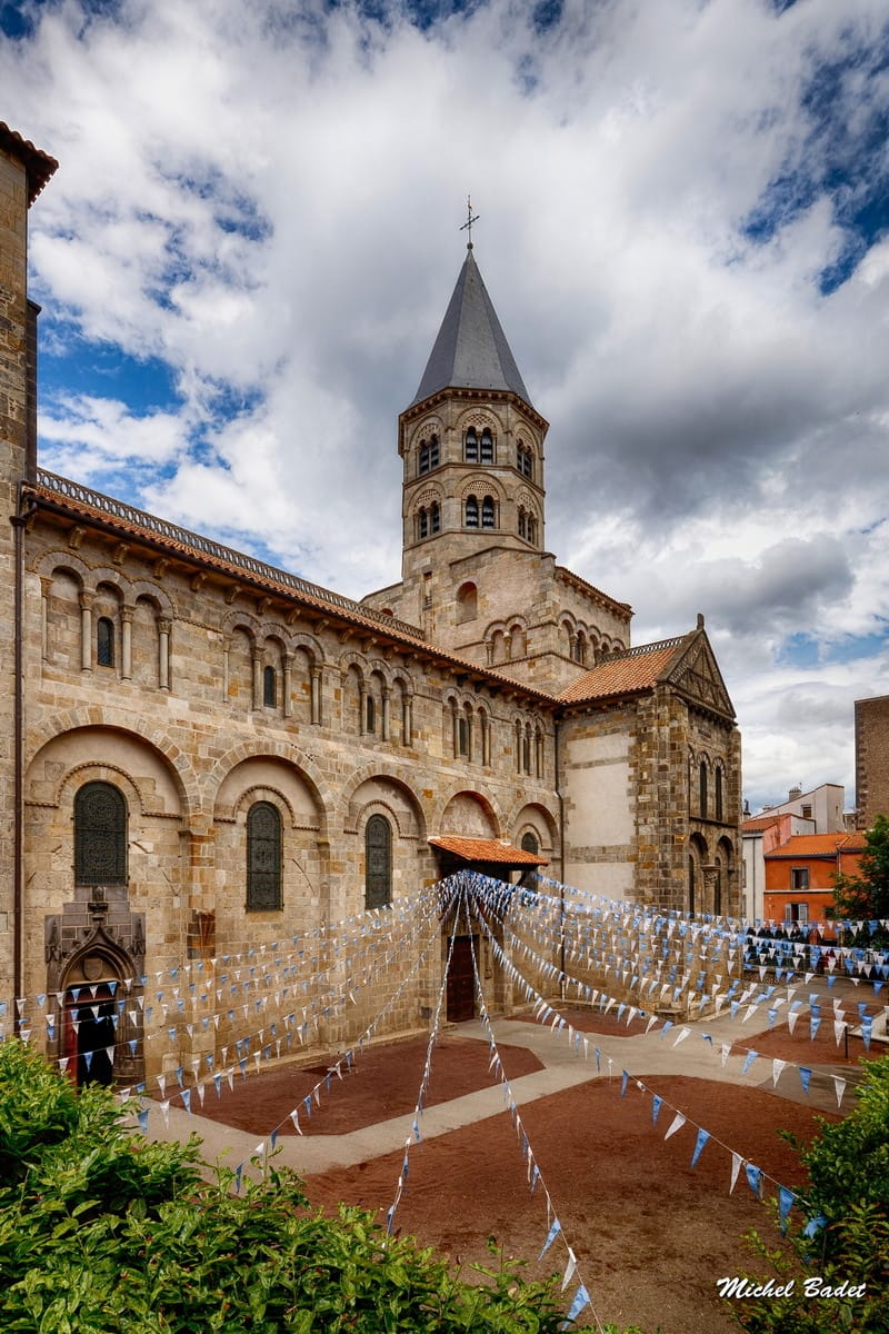 Basilica of Our Lady of the Port of Clermont-Ferrand, France