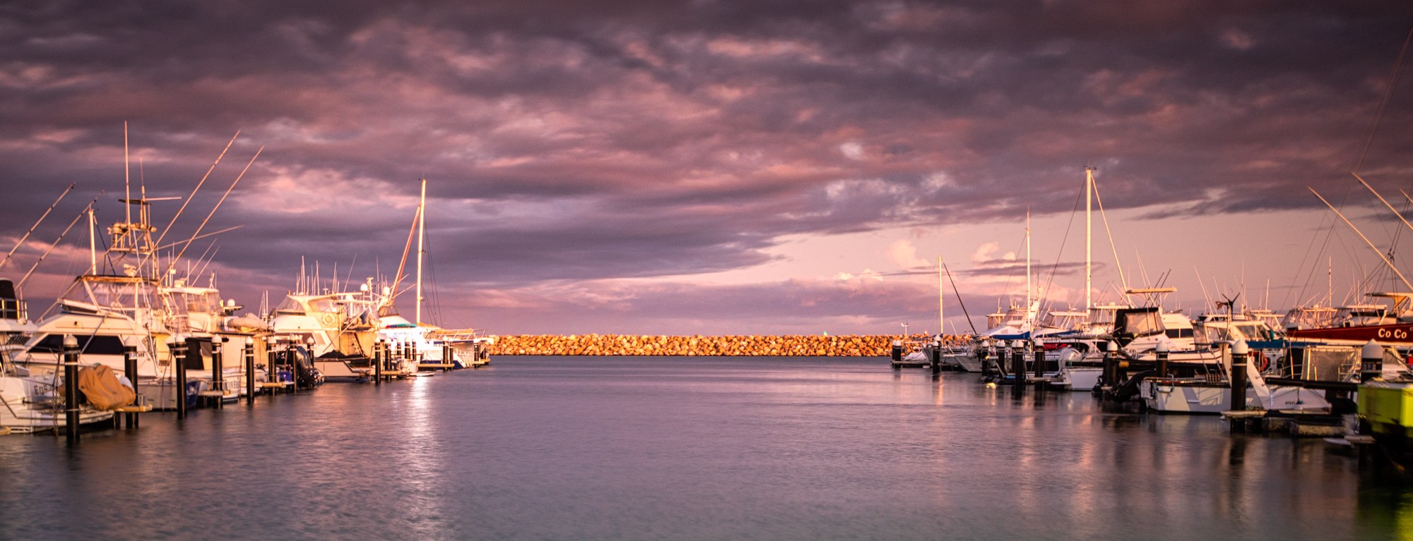 Boat harbour sunrise Geraldton, Western Australia, Australia