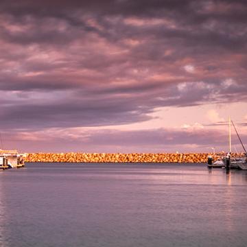Boat harbour sunrise Geraldton, Western Australia, Australia
