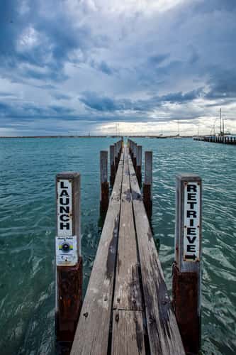 Boat Launch tie up jetty, Port Denison, Western Australia