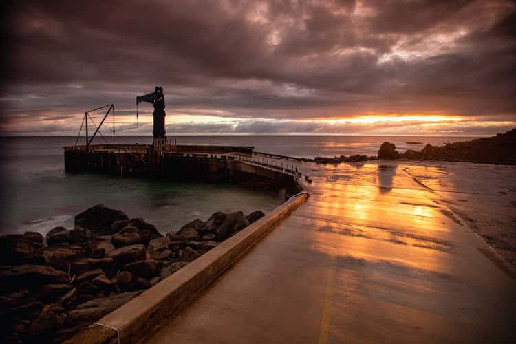 Cascade Pier Sunrise reflection Norfolk Island