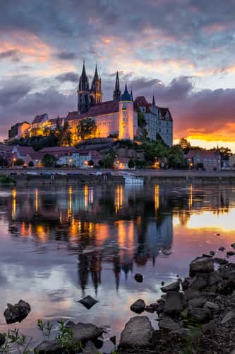 Dome from Elbe riverside, Meißen