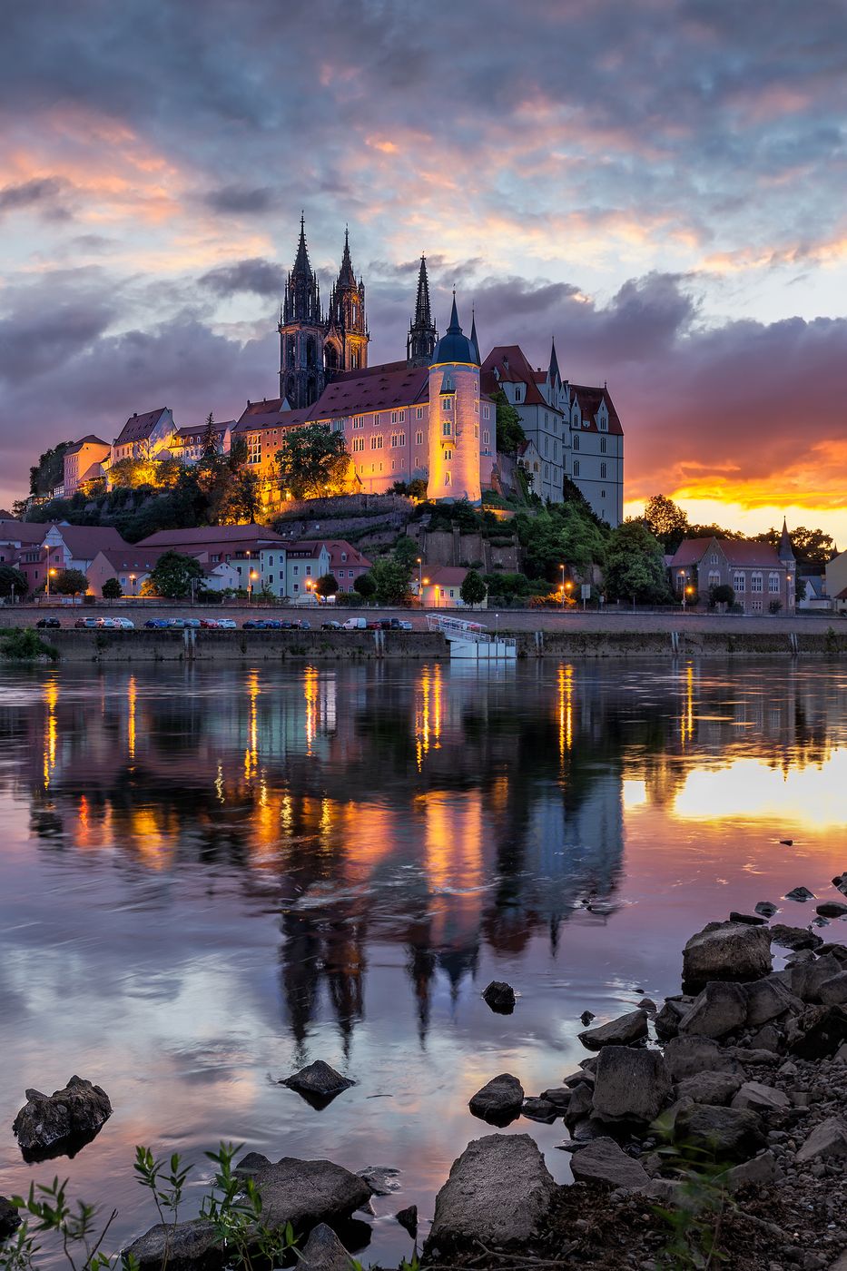 Dome from Elbe riverside, Meißen, Germany