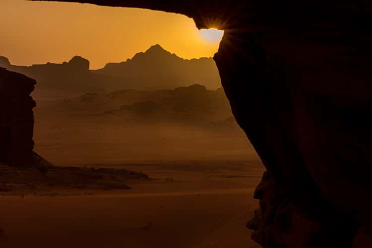 Desert sunset, Wadi Rum