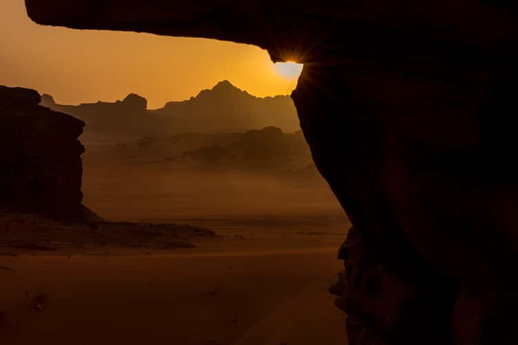 Desert sunset, Wadi Rum