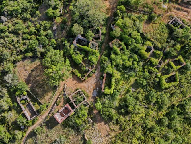 Ghost Town of Broas and Waterfall of Anços