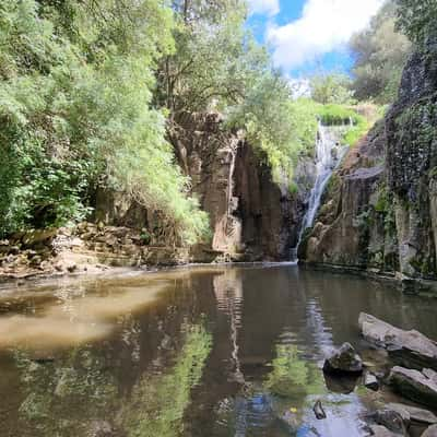 Ghost Town of Broas and Waterfall of Anços, Portugal