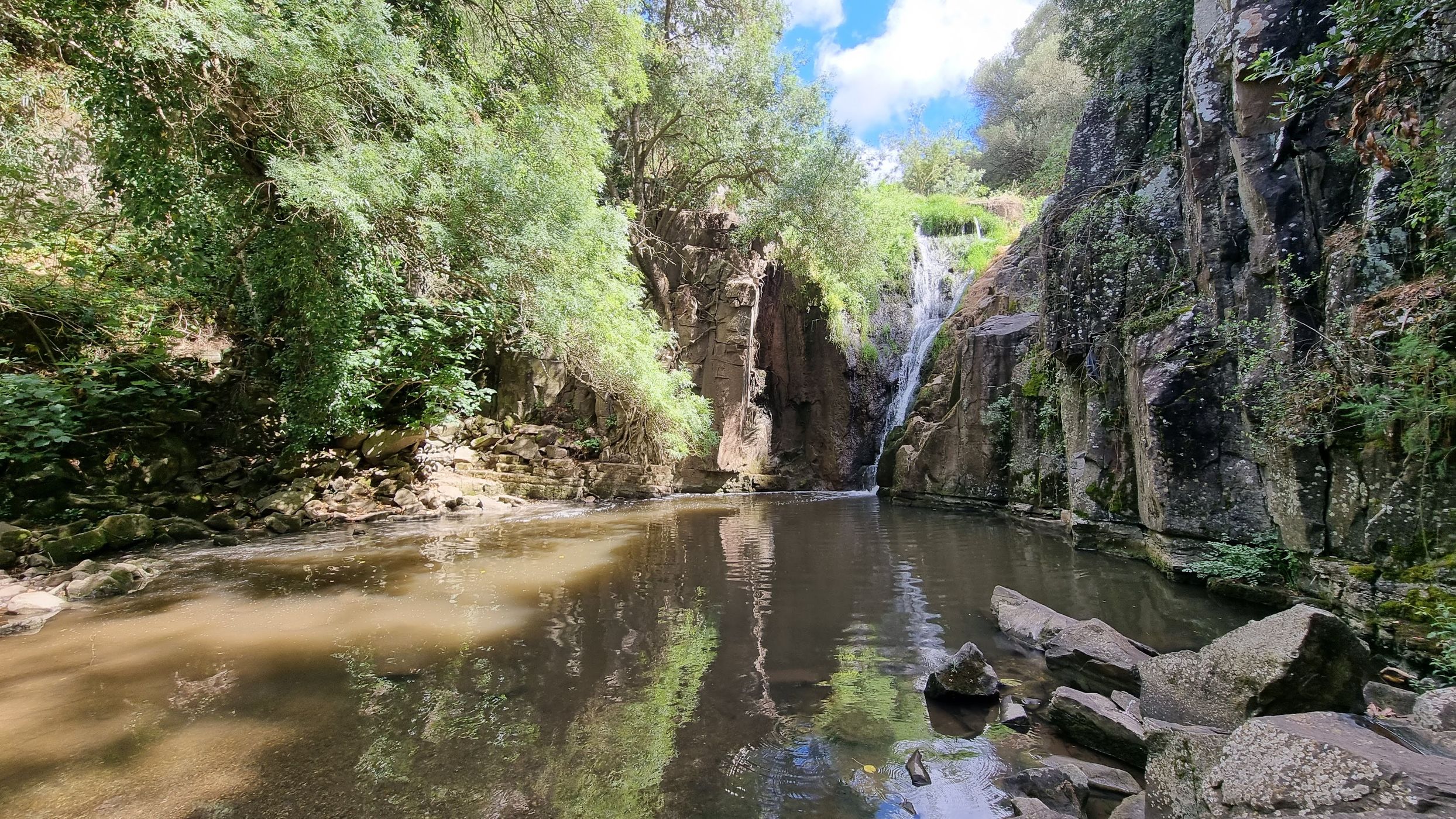 Ghost Town of Broas and Waterfall of Anços, Portugal