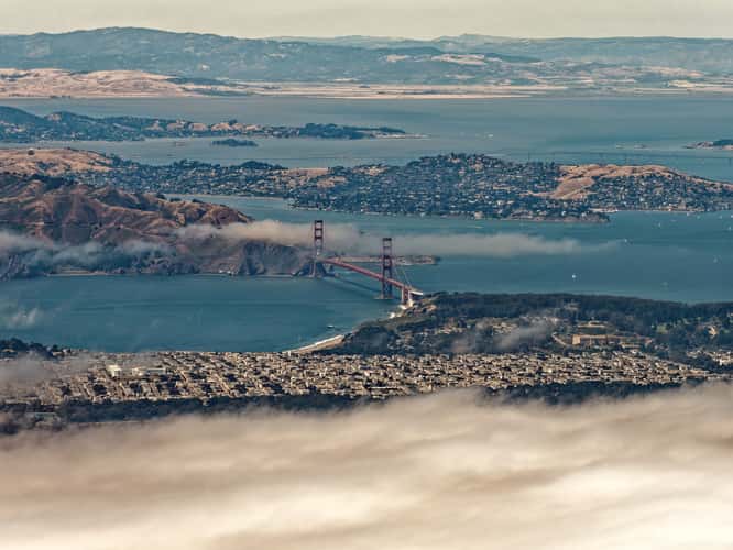 Golden Gate Bridge, San Francisco [from plane]