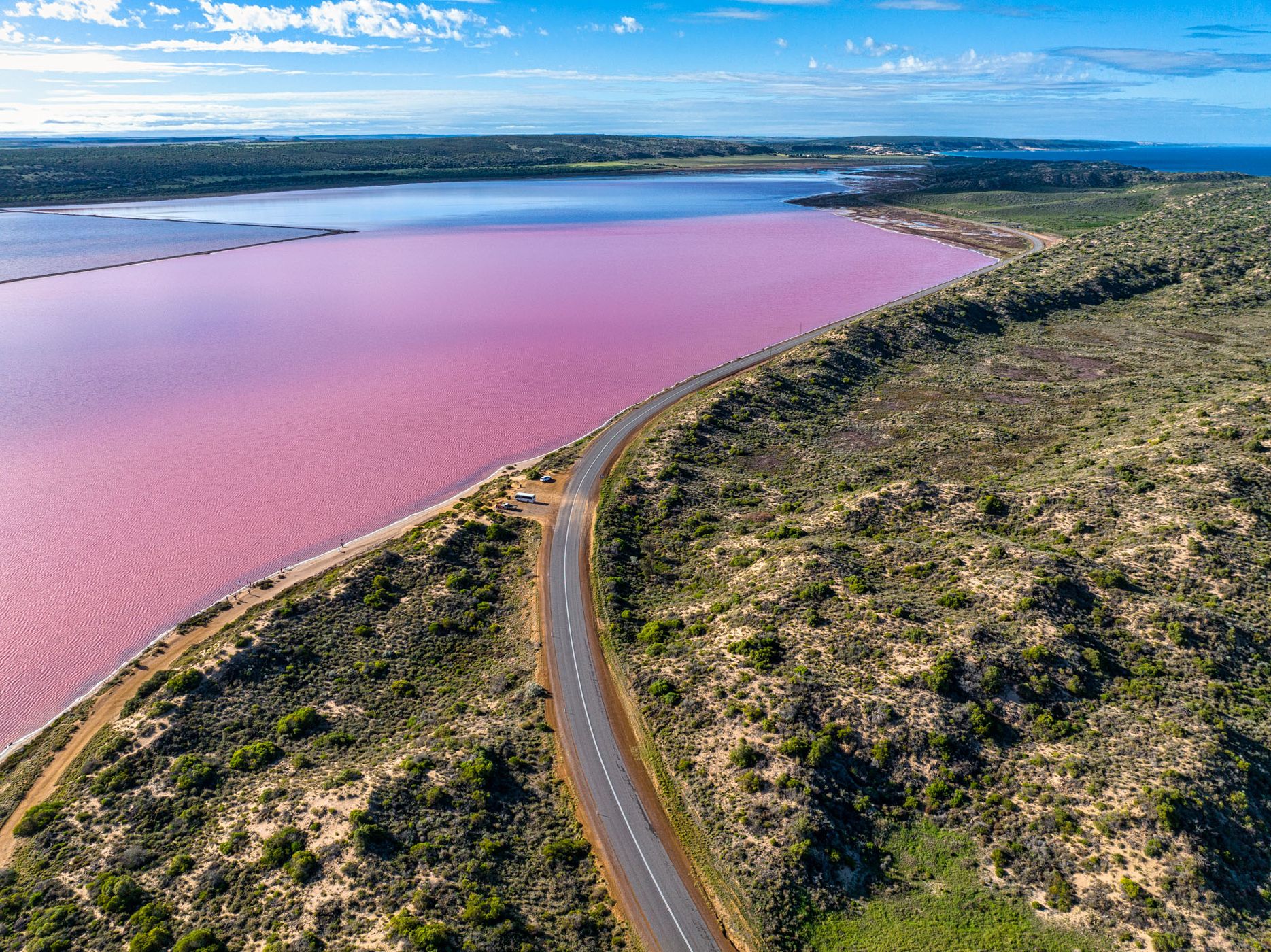 Hutt Lagoon Pink Lake, Port Gregory, Western Australia, Australia