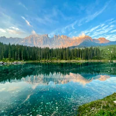 Lake Karersee (Carezza), Italy