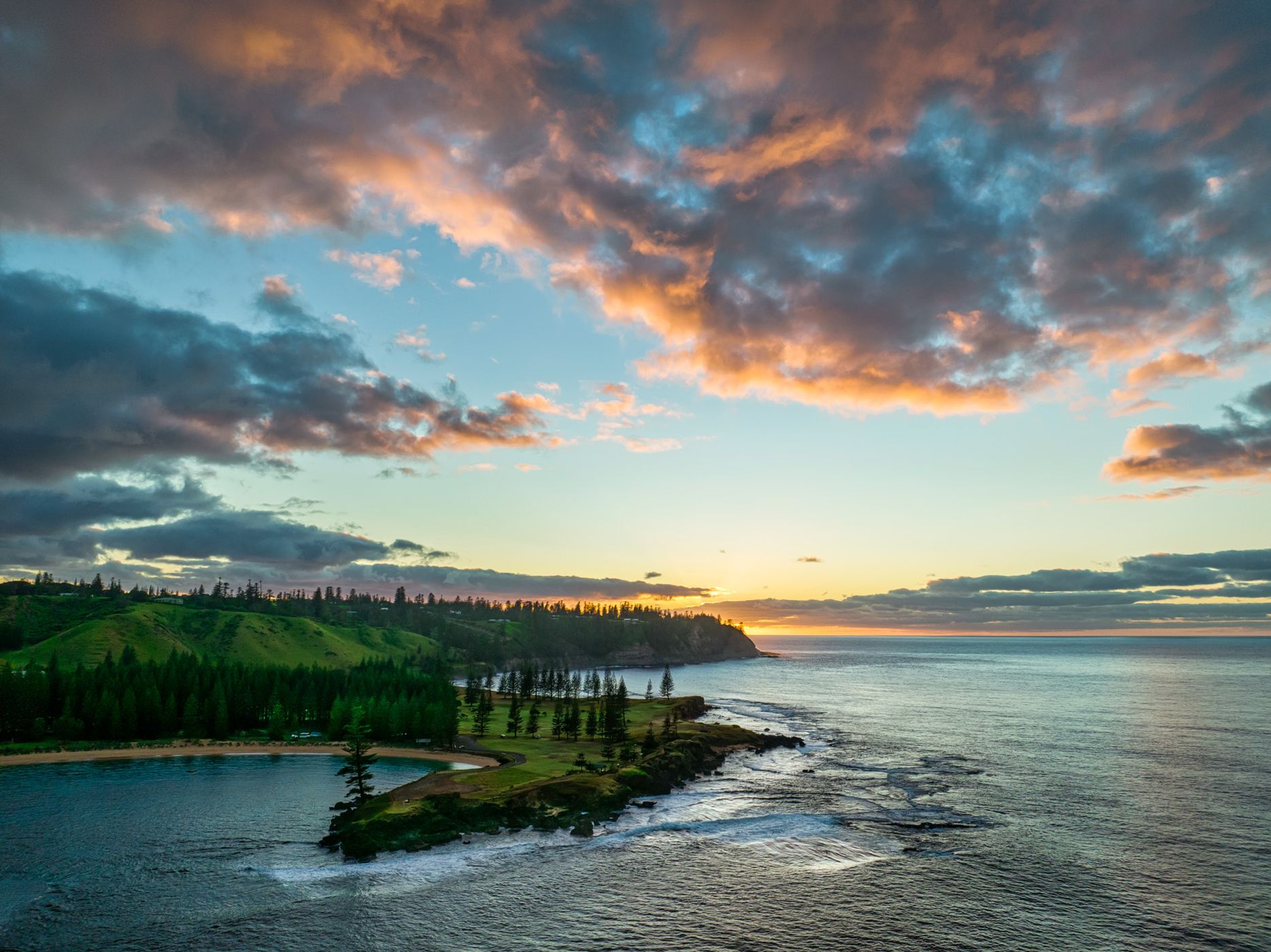 Lone Pine sunrise, Emily Bay, Norfolk Island, Norfolk Island